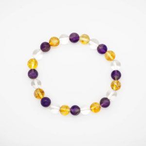 Amethyst & Citrine Clear Quartz Bracelet